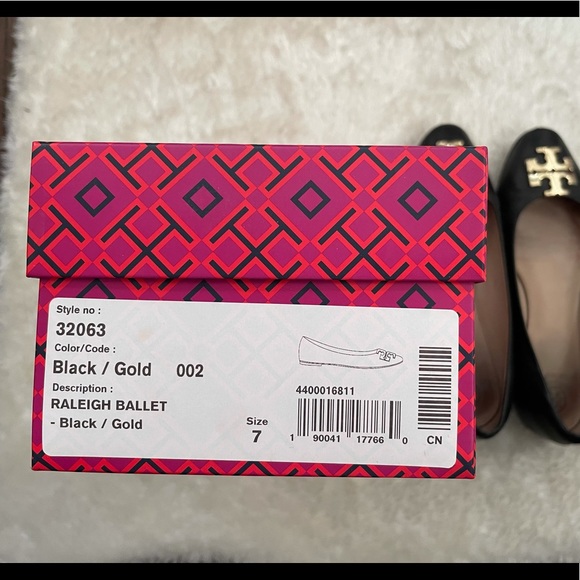 Tory Burch Raleigh ballet flats black leather 7 - Picture 4 of 7